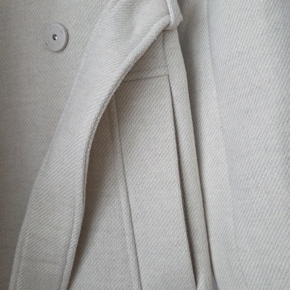 H&M Long Belted Coat, Cream, Size M - Picture 14 of 15